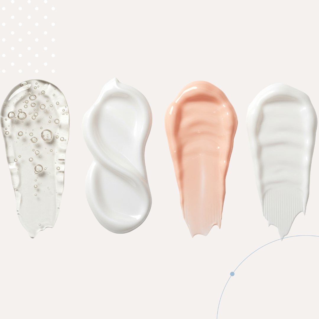 four step skincare swatches