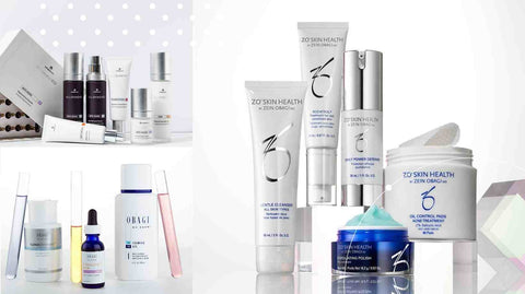 Skincare product brands ZO Skin Health AllSkin Med and Obagi Medical