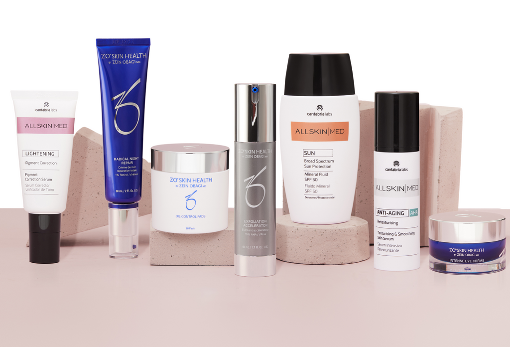 ZO Skin Health, AllSkin Med & Obagi Medical skincare product brands sold at Face Dr online skincare clinic