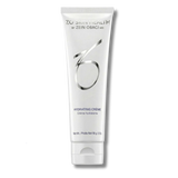 A white squeeze tube of Zo Skin Health Hydrating Crème by Zein Obagi MD, featuring a large metallic silver 'Z' logo and black text, set against a plain white background with a soft drop shadow.