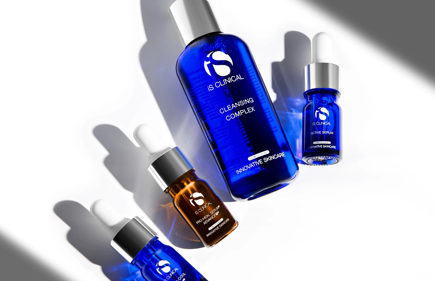 IS Clinical skincare bottles on a white background