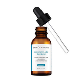 SkinCeuticals Blemish + Age Defense serum bottle with dropper on a white background
